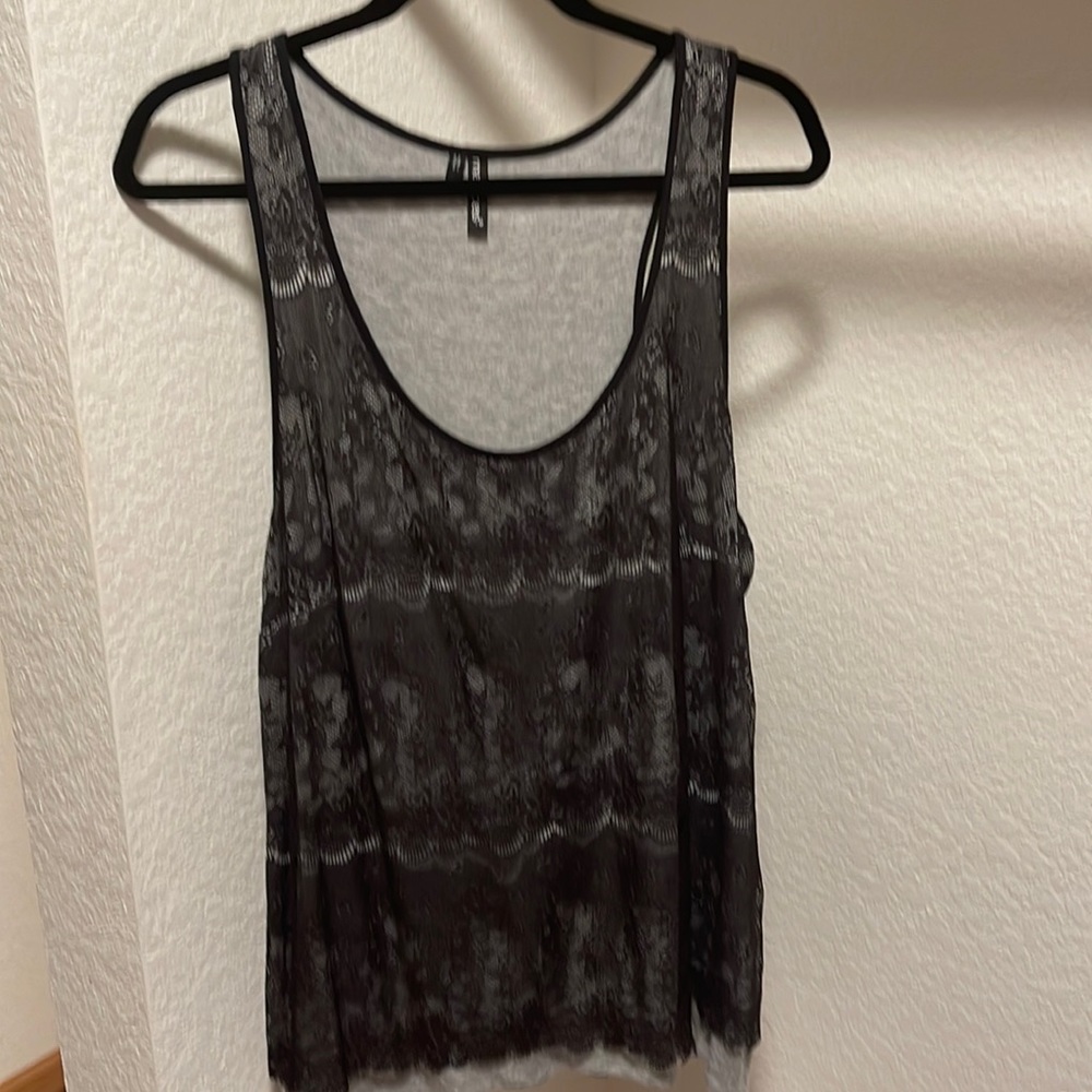 Maurice’s size 2 black and grey lace tank top
